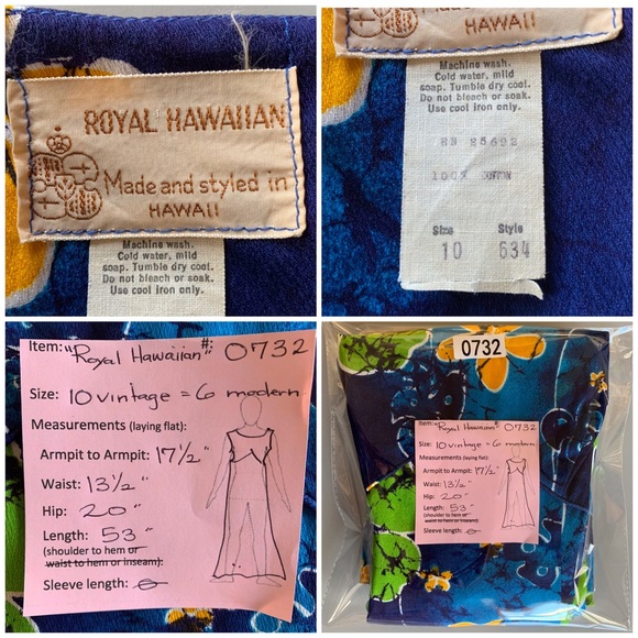 🌺 Vintage Bright Barkcloth Muumuu Maxi-Dress 🌺 - Picture 11 of 12